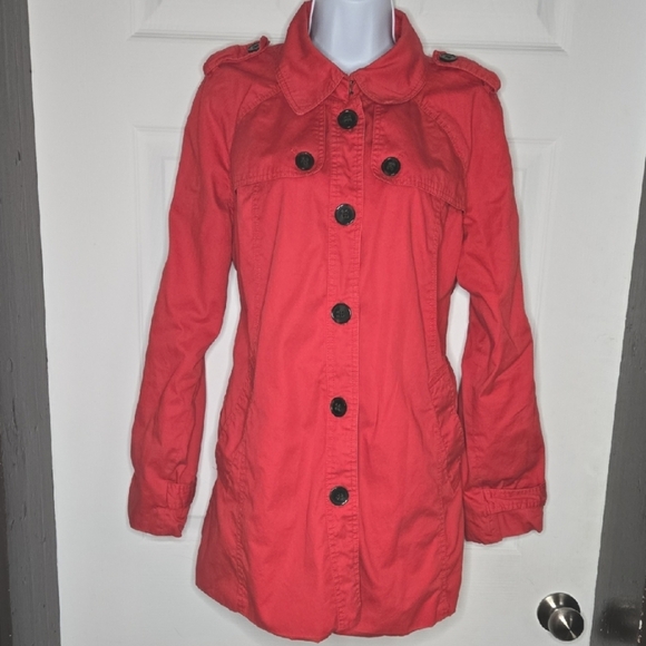 Red Banana Republic XL Trench Jacket - Picture 1 of 7